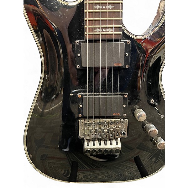 Used Schecter Guitar Research Hellraiser C1 Trans Black Solid Body Electric Guitar