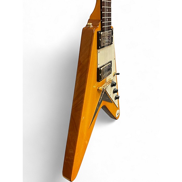 Used Epiphone 1958 Korina Flying V Natural Solid Body Electric Guitar