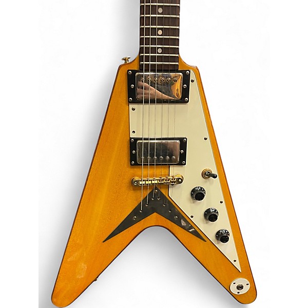 Used Epiphone 1958 Korina Flying V Natural Solid Body Electric Guitar