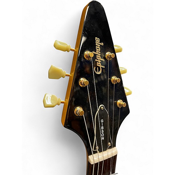 Used Epiphone 1958 Korina Flying V Natural Solid Body Electric Guitar