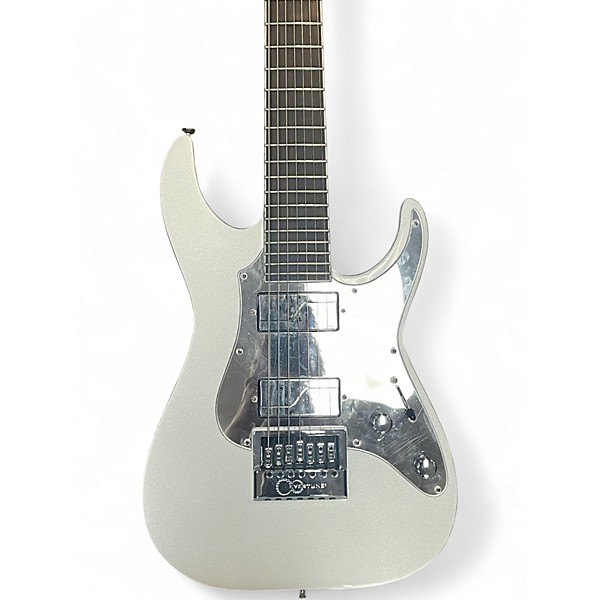 Used Ltd LTD Ken Susi KS-M-7 Evertune 7-String Silver Oyster Pearl Solid Body Electric Guitar