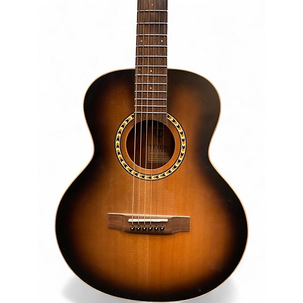 Used Teton str100dvs 3 Tone Sunburst Acoustic Electric Guitar