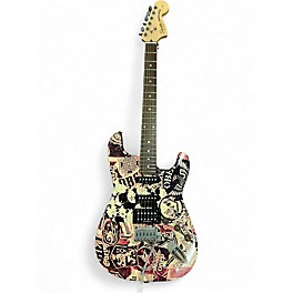 Used Squier obey stratocaster Custom Graphic Solid Body Electric Guitar