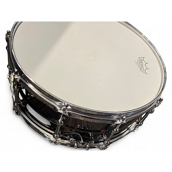 Used Ludwig 14X5 Universal Black Brass Black Brass Drum