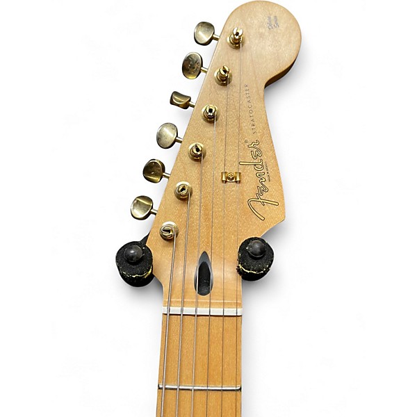 Used Fender Deluxe Stratocaster Sapphire Blue Trans Solid Body Electric Guitar