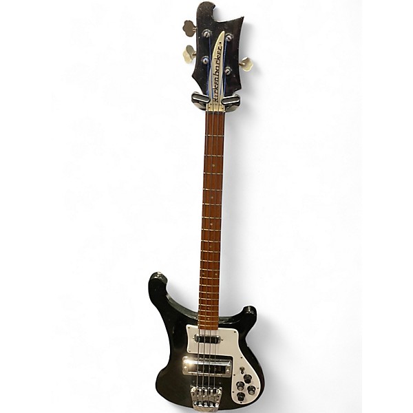 Vintage 1981 Rickenbacker 4001 Black and White Electric Bass
