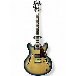 Used D'Angelico Premier Series DC Blue Burst Hollow Body Electric Guitar