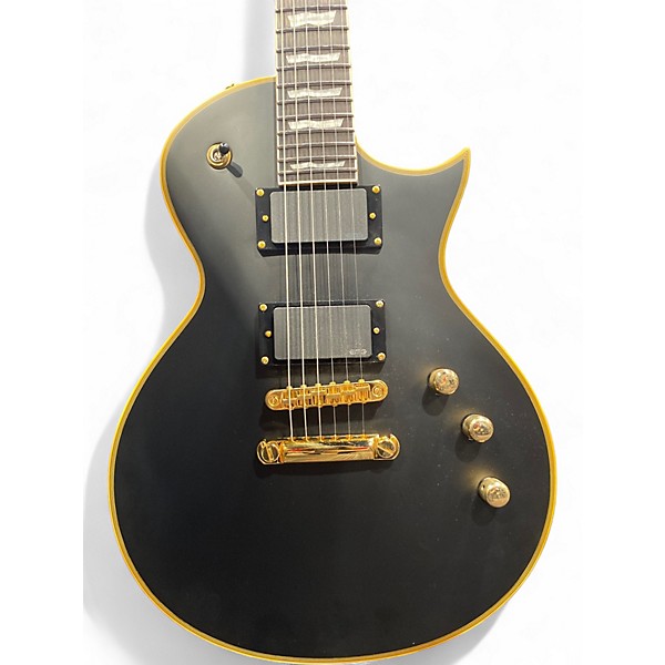 Used ESP LTD EC1000 Deluxe Vintage Black Solid Body Electric Guitar