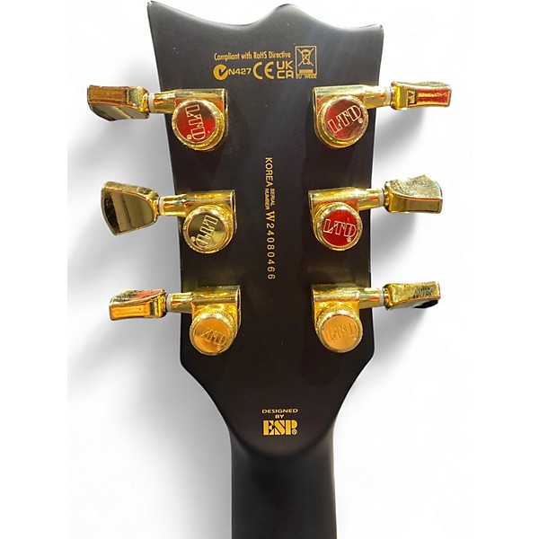 Used ESP LTD EC1000 Deluxe Vintage Black Solid Body Electric Guitar