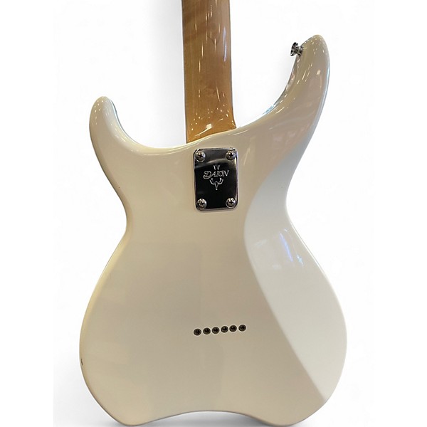 Vintage 1980s Daion Savage White Solid Body Electric Guitar