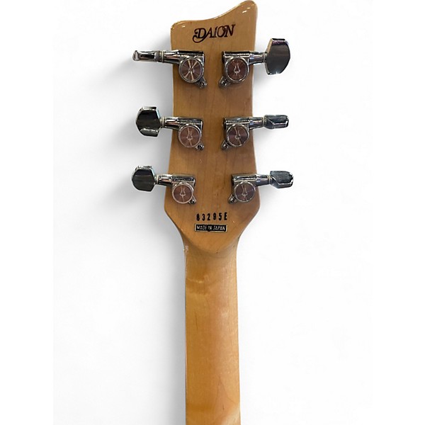 Vintage 1980s Daion Savage White Solid Body Electric Guitar