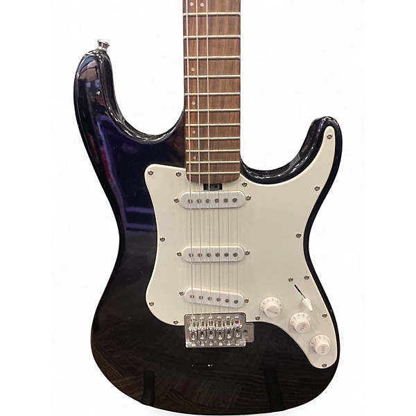 Used Lyon By Washburn Strat Black Solid Body Electric Guitar