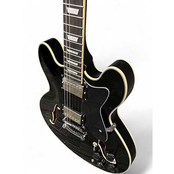 Used Donner DJP-1000 Black Hollow Body Electric Guitar