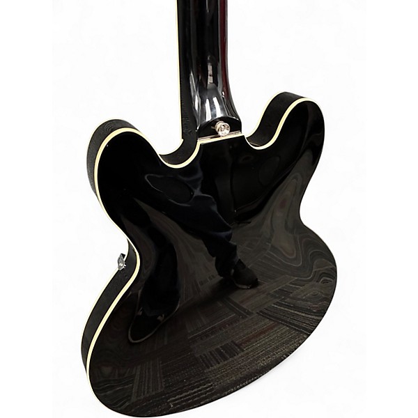 Used Donner DJP-1000 Black Hollow Body Electric Guitar