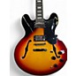 Used Donner DJP1000 JAZZ 3 Tone Sunburst Hollow Body Electric Guitar