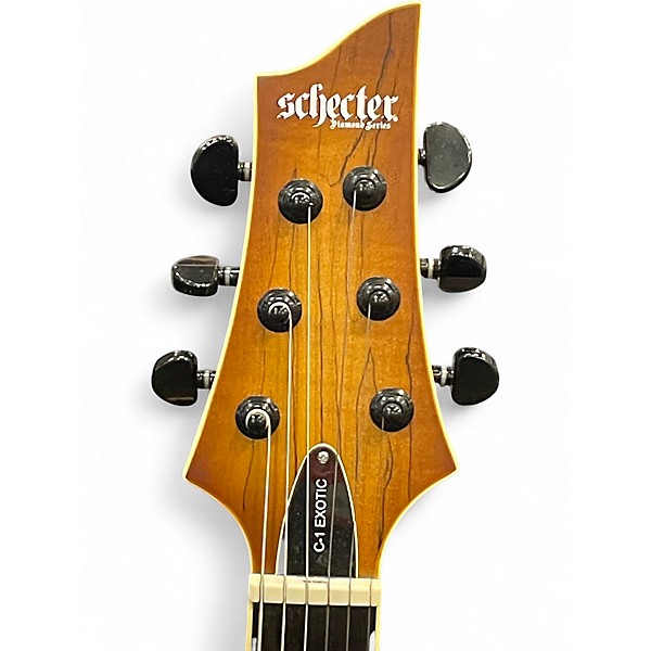 Used Schecter Guitar Research C-1 EXOTIC Honey Burst Solid Body Electric Guitar
