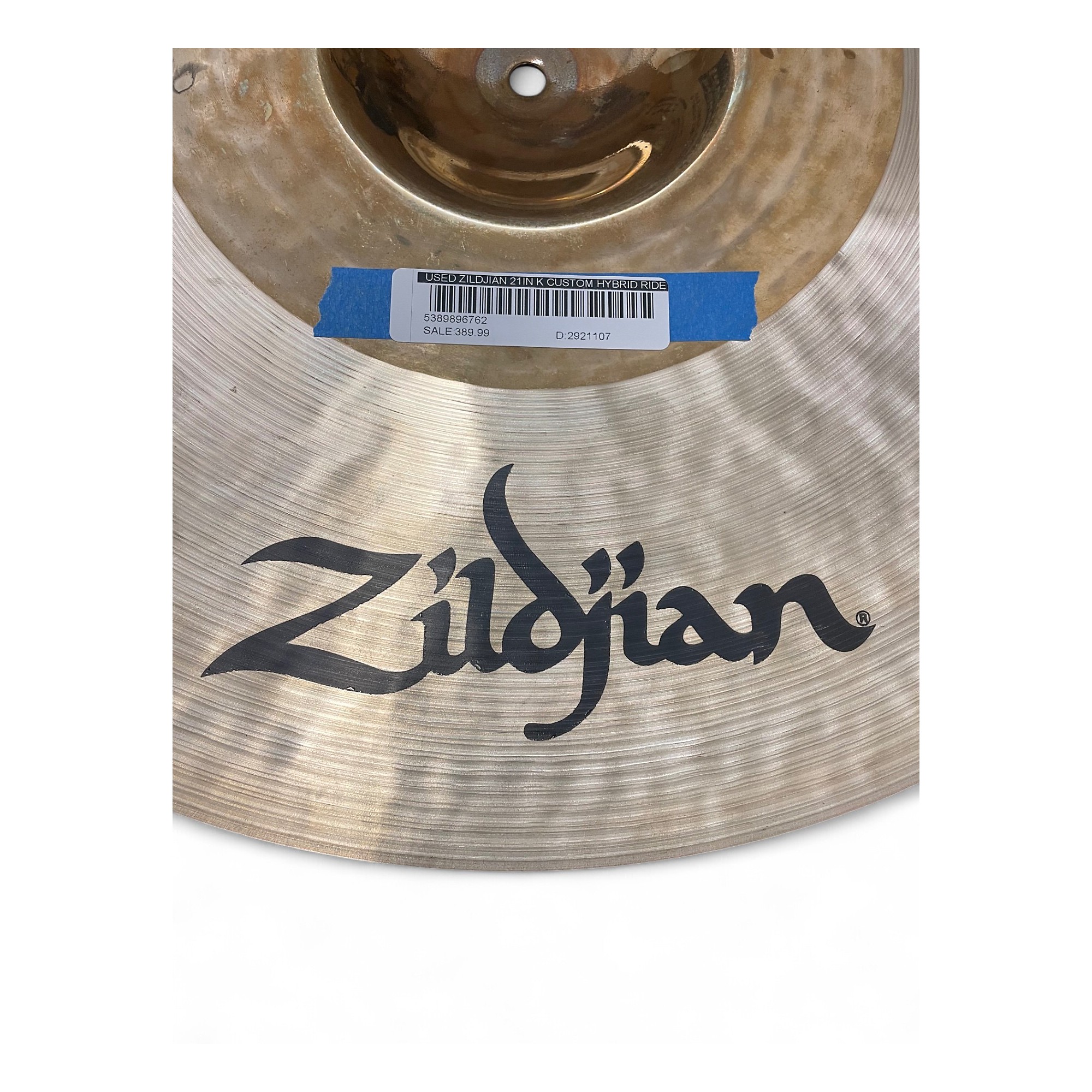 【中古】Zildjian K Custom Hybrid Ride 21” Zildjian 21 inch K Custom Hybrid Ride Cymbal | Sweetwater