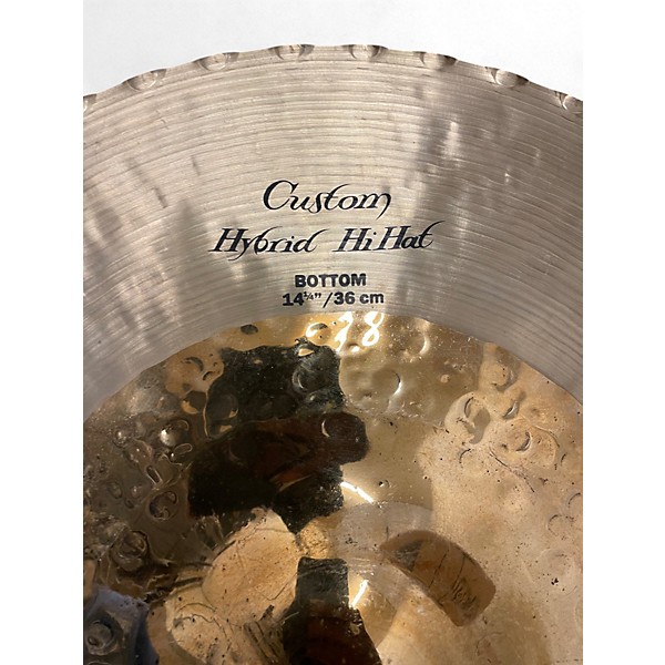 Used Zildjian 14in K Custom Hybrid Hi Hat Pair Cymbal