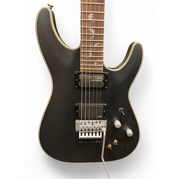 Used 2023 Schecter Guitar Research Damien Platinum 6 Floyd Rose S Black Solid Body Electric Guitar