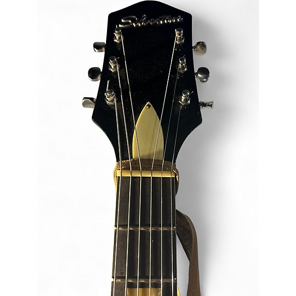 Vintage 1980s Silvertone H64 ESPANADA  Black Hollow Body Electric Guitar