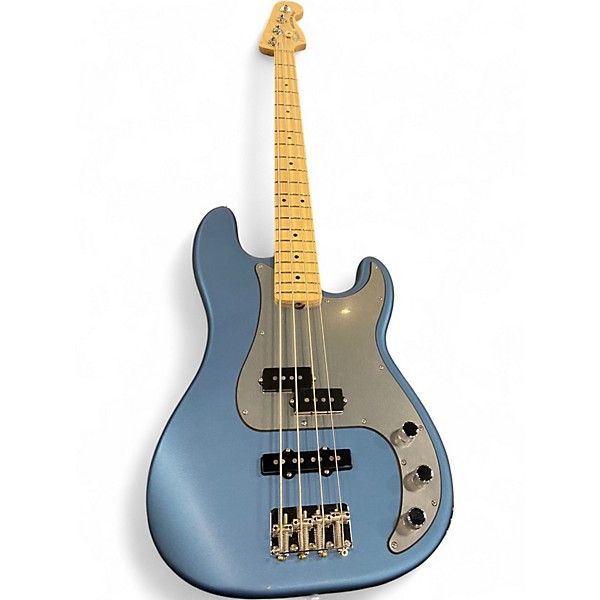 Used Fender American Performer Precision Bass Blue Electric Bass Guitar