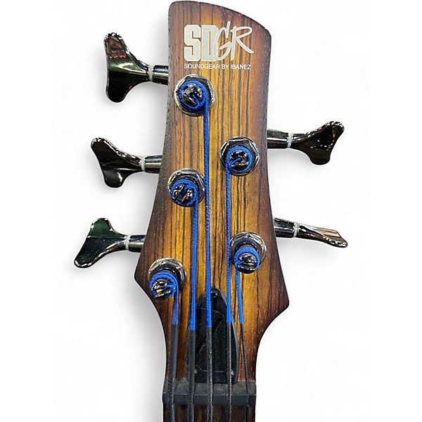 Used Ibanez SR505 5 String Zebra Wood Electric Bass Guitar