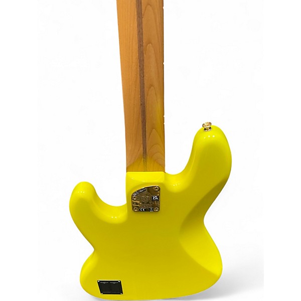 Used Fender MONO NEON 5 STRING JAZZ BASS FLOURESCENT YELLOW Electric Bass Guitar