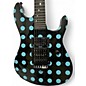 Used Kramer NIGHT SWAN BLACK WITH BLUE POLKA DOTS Solid Body Electric Guitar