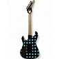 Used Kramer NIGHT SWAN BLACK WITH BLUE POLKA DOTS Solid Body Electric Guitar