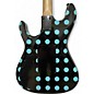 Used Kramer NIGHT SWAN BLACK WITH BLUE POLKA DOTS Solid Body Electric Guitar