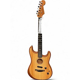 Used Fender American Acoustasonic Stratocaster Natural Acoustic Electric Guitar