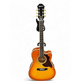 Used 2010s Epiphone FT350SCE 2 Color Sunburst Acoustic Electric Guitar