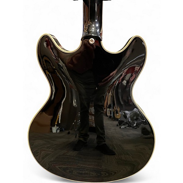 Used D'Angelico EX-DC Tour Black Hollow Body Electric Guitar