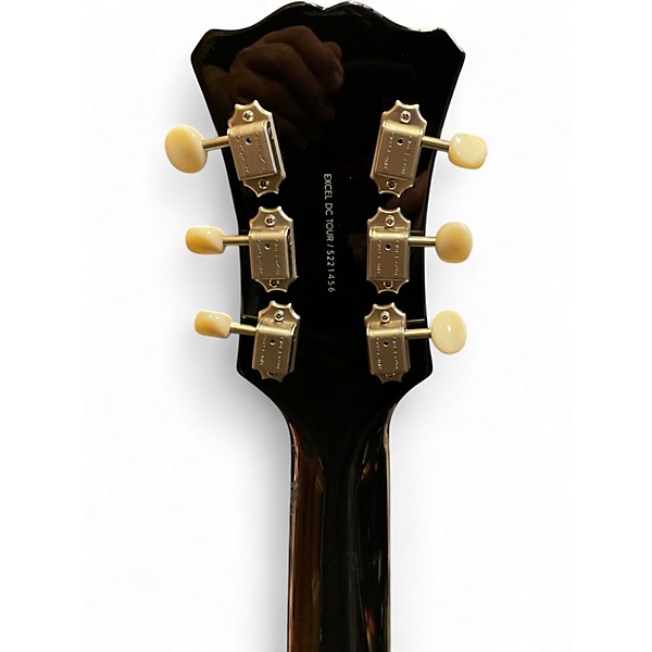 Used D'Angelico EX-DC Tour Black Hollow Body Electric Guitar