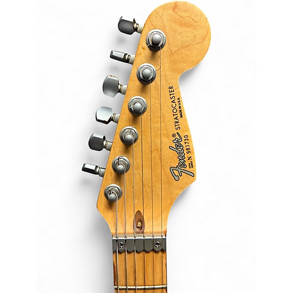 Vintage 1999 Fender Stratocaster Plus Crimson Burst Solid Body Electric Guitar