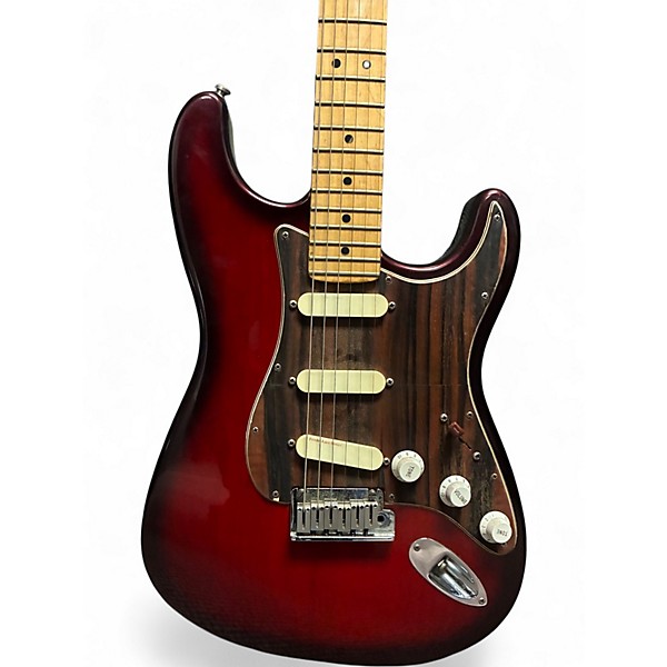 Vintage 1999 Fender Stratocaster Plus Crimson Burst Solid Body Electric Guitar