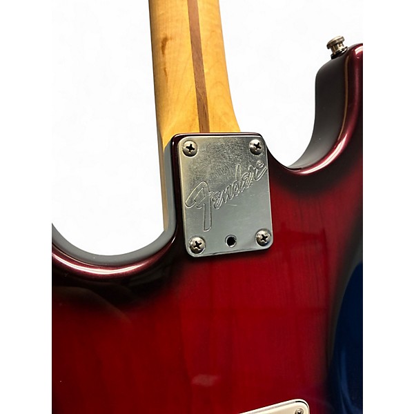 Vintage 1999 Fender Stratocaster Plus Crimson Burst Solid Body Electric Guitar