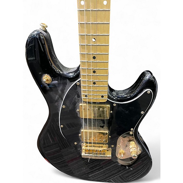 Used Sterling by Music Man JARED DINES SIGNATURE STINGRAY Black and Gold Solid Body Electric Guitar