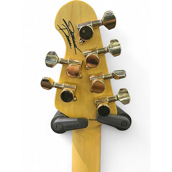 Used Sterling by Music Man JARED DINES SIGNATURE STINGRAY Black and Gold Solid Body Electric Guitar