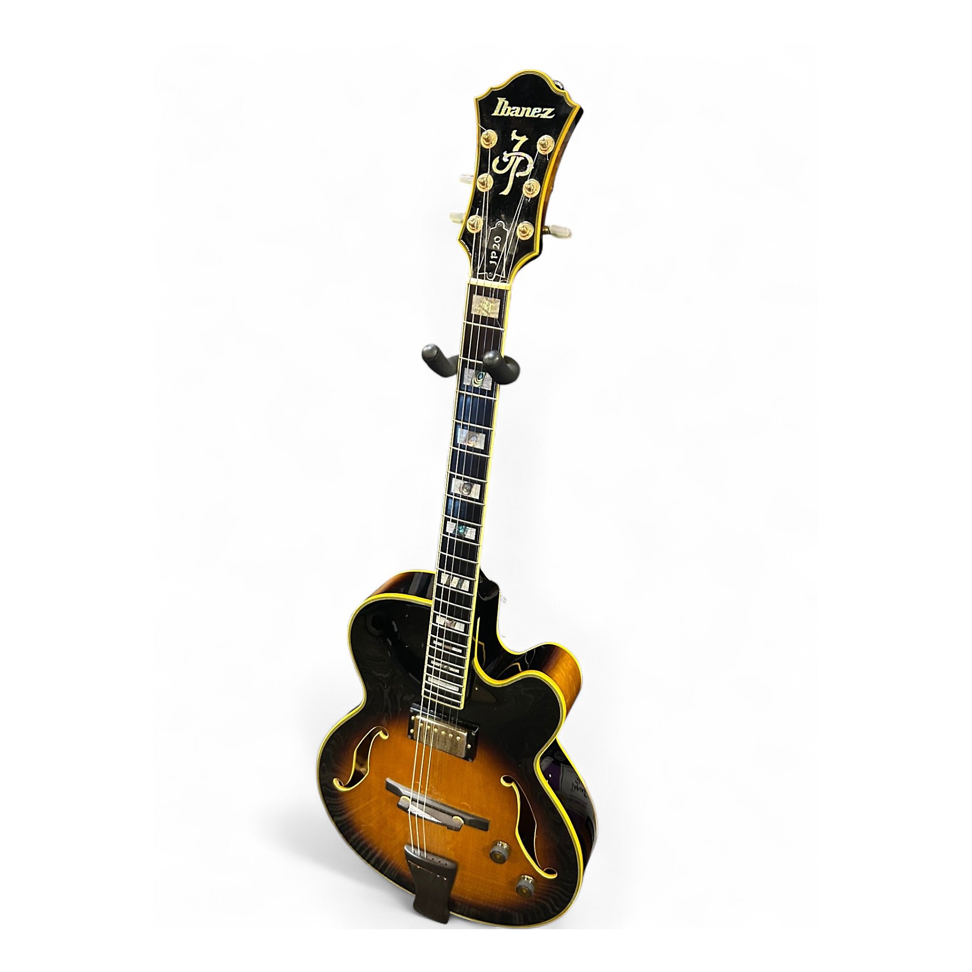 Used Ibanez Joe Pass JP20 Sunburst Hollow Body Electric Guitar