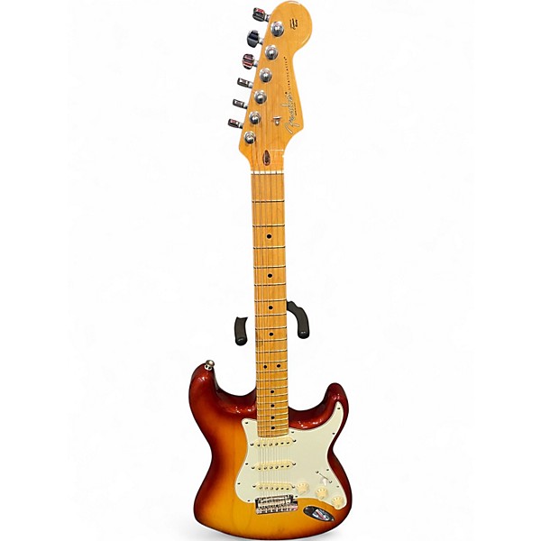 Used 2015 Fender American Standard Ash Stratocaster Sienna Sunburst Solid Body Electric Guitar