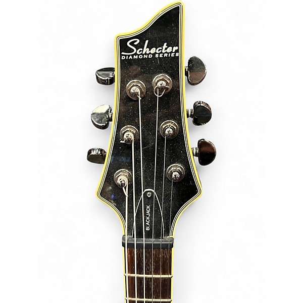 Used Schecter Guitar Research blackjack diamond pt Black Solid Body Electric Guitar