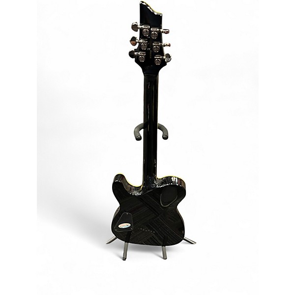 Used Schecter Guitar Research blackjack diamond pt Black Solid Body Electric Guitar