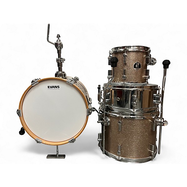 Used SONOR 4 Piece Martini Gold Sparkle Drum Kit