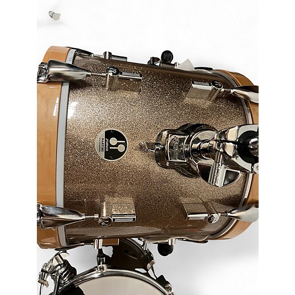 Used SONOR 4 Piece Martini Gold Sparkle Drum Kit
