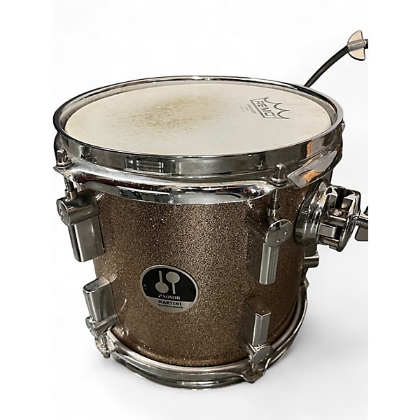 Used SONOR 4 Piece Martini Gold Sparkle Drum Kit