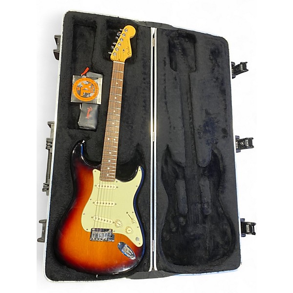 Used Fender American Deluxe Stratocaster 3 Color Sunburst Solid Body Electric Guitar