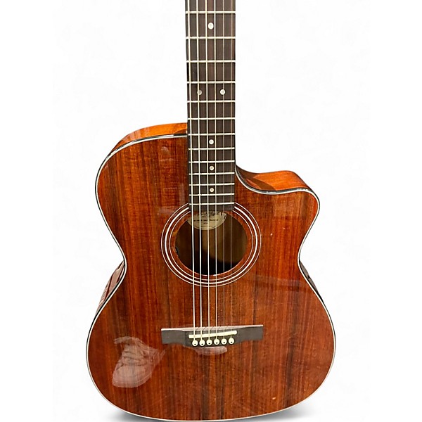 Used Guild OM-260CE Brown Sunburst Acoustic Electric Guitar