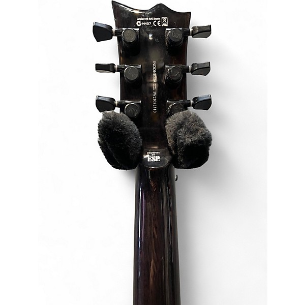 Used ESP LTD EC1000 Piezo See Thru Black Solid Body Electric Guitar