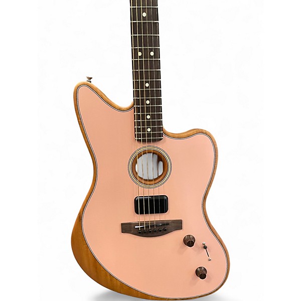 Used Fender ACOUSTASONIC PLAYER JAZZMASTER Shell Pink Acoustic Electric Guitar